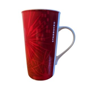 Starbucks Limited Edition 2014 Red Snowflake Holiday Mug 18 oz